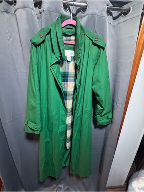 Green Classic Trench Coat